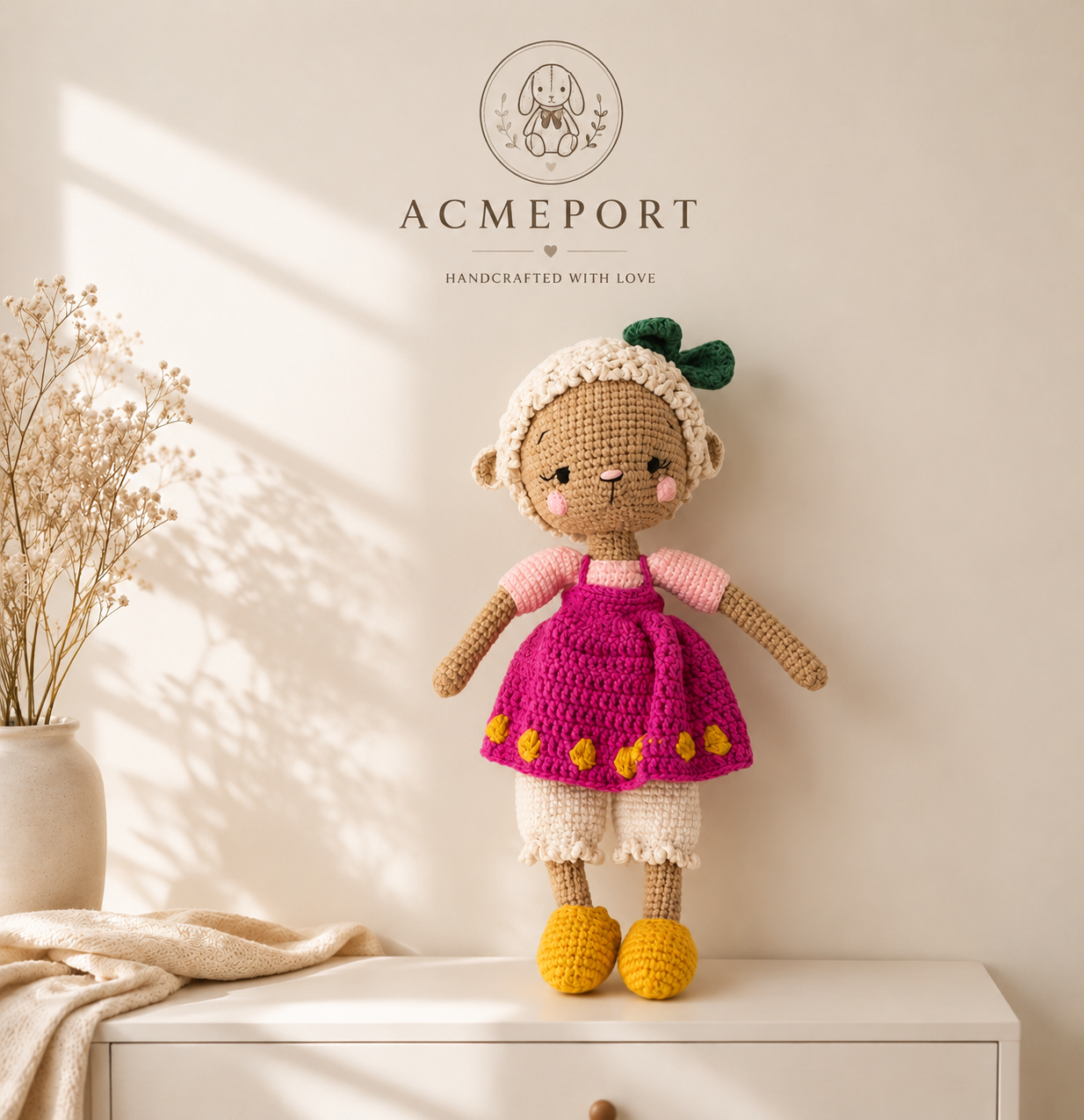 Artisan Hand-Crocheted Baby Soothing Buddy - Nursery Heirloom Collection
