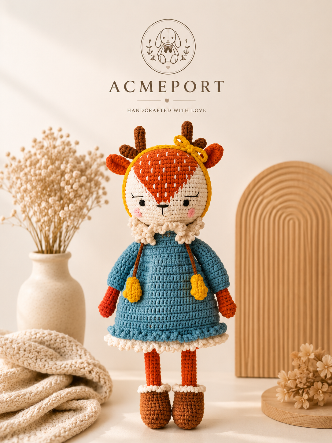 Artisan Hand-Crocheted Baby Soothing Buddy - Nursery Heirloom Collection