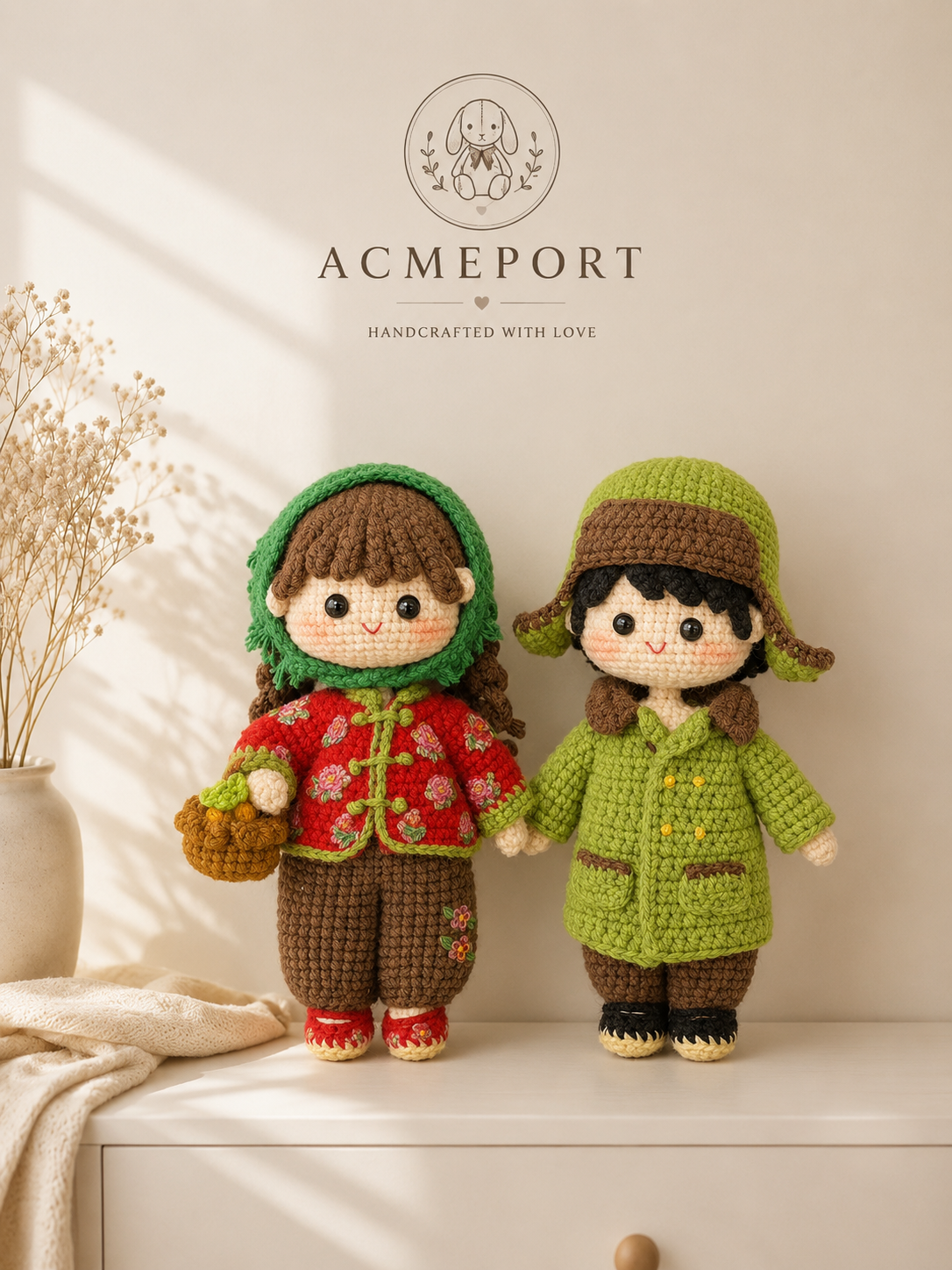 Hand-Crocheted Winter Elf Doll